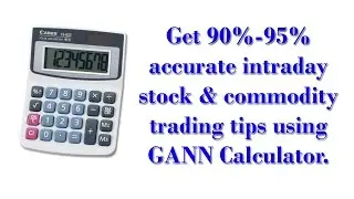 How to get accurate intraday buy sell levels using GANN Calculator