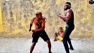 Kung fu warrior saves the child