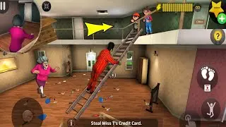 Scary Teacher 3D - New updater - troll Miss T fell face down so fun part 5412#scaryteacher3d