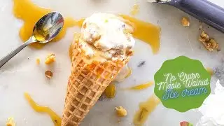 NO churn Maple Walnut Ice cream- SO easy, quick and delicious