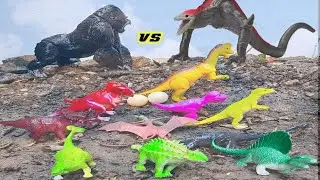Kong vs Skull Crawler, Dilhoposaurus, Plesiopleurodon, Triceratops, Dimetrodon, Pachychepalosaurus