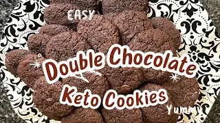 Double Chocolate Chunk KETO cookies #chefcarolcakeartistryclub #ketogenic #chocolatecookies
