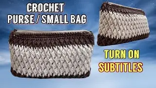 [SUBTITLES] Super Easy Crochet Purse Bag With Zipper