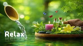 Soothing Spa Piano Music 🌿 Relaxing Sleep Music & Nature Sounds, Bamboo Water Fountain, Calm Music