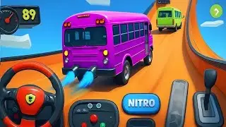 🚍🔥 Crazy Mega Ramp Bus Target Smash! | Extreme Racing Master 3D Android Gameplay 2025