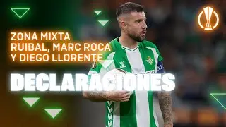 Zona mixta de Aitor Ruibal, Marc Roca y Diego Llorente tras el #RealBetisOL 🗣🎙 | Real BETIS Balompi&eacute;