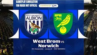 West Brom vs Norwich City | EFL Championship | Gameplay Preview | Fan-Made