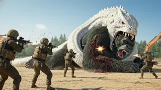 King Kong vs Titanoboa 🔥 Ultimate Battlefield Clash with the U.S. Army