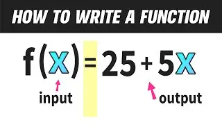 How to Write an Algebra Function f(x)=