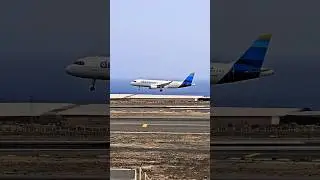 Discover Airlines Airbus A320-214 (D-AIUR) landing at TFS from FRA #discover #airbus #airport