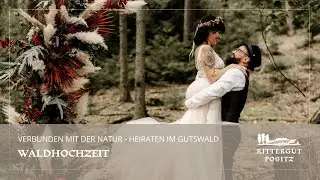 Waldhochzeit von Kristin & Stefan auf dem Rittergut Positz