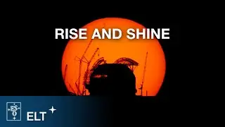 Timelapse of the sun rising behind the Extremely Large Telescope
