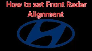 How to set front radar alignment on a Hyundai