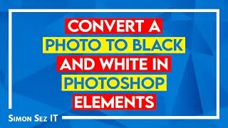 Convert a Photo to Black and White in Photoshop Elements 2022