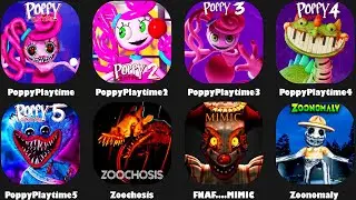 Poppy Playtime Chapter 1 to 5,Poppy Playtime 5 Fanmade,Zoochosis,Zoonomaly,FNAF Secret of the Mimic