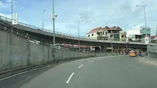 Traveling on Street 271 Crossing Stung Meachey Skybridge II Phnom Penh City II Cambodia