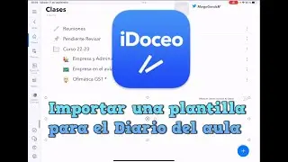 iDoceo - Importar una plantilla para el Diario del aula
