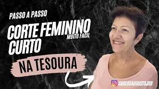 Corte Curto feminino na tesoura - Passo a passo - Uma das t&eacute;cnicas mais usadas no meu sal&atilde;o