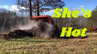 Turning the COMPOST pile with the KUBOTA lx2610