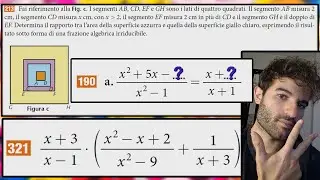 LEZIONE di MATEMATICA: 3 ESERCIZI SVOLTI - PROBLEMI con le FRAZIONI ALGEBRICHE