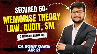 How to Remember Theory Subjects | Study Technique for CA Students