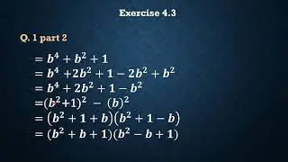 Exercise 4.2 Q 2 Q 1 | Class IX | Math New Book | STB | Solve | Factorization.