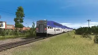 TRS22: Amtrak F40PH Blue Stripes Leads a Amtrak Surfliner Passenger Train for @ginorailfan5192