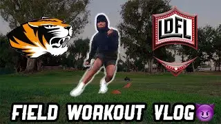 Field Workout Vlog With A Semi Pro Football Player🏈*I Need To Work Harder*