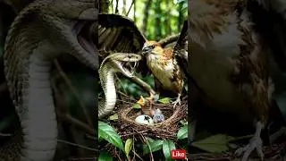 Bird vs Snake 🦜vs🐍 Ai Shorts #birds​ #nature​ #wildlife​