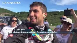 Dakar 2016 : as&iacute; recibieron a Kevin Benevides en Salta