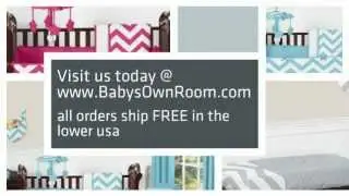 Chevron Baby Crib Bedding - Zig Zag Nursery Decor