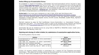 CA Exam Form May 25 !! Open by ICAI !!  CA Exam Form Dates!!