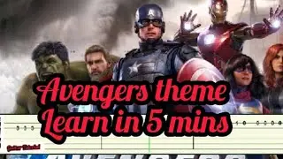 Avengers main theme guitar Tutorial |RDJ, Chris Evans, Chris himsworth |Suriya Prince |