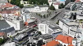 Bratislava Palace and Old Town.  The Primate's Palace .  By DRONE!! - Bratislava Slovakia - ECTV