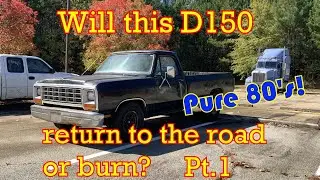 FORGOTTEN 80's Dodge D150. Can I return it to its former glory or will it burn? Pt.1