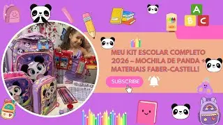 Kit Escolar 2026 📚🎒&mdash; Mochila de Panda 🐼+ Faber-Castell (Comprados na Shopee!) #fabercastell #shopee 