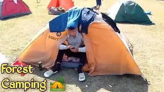 Night Camping at deep and Haunted Forest 🏕️ Building a Survival Shelter in a Forest #Palampur