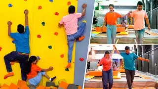 Short Challenges Battle @ Trampoline Park - Part 3 ⚔️⚡ | Mad Jugaad x  @WaitForIt_Official