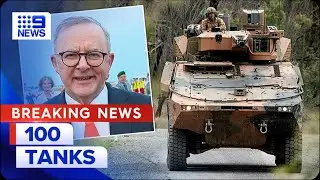 Germany to buy 100 Aussie-made tanks in 'largest-ever' defence deal | 9 News Australia