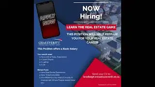 𝐖𝐞'𝐫𝐞 𝐇𝐢𝐫𝐢𝐧𝐠 | Learn The Real Estate Game🎉