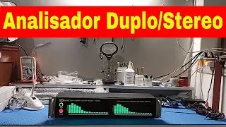 🎵 Analisador de Espectro de Áudio, Duplo / Stereo #analisador #espectro #vumeter