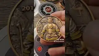 Business coin recognising firefighters in this custom challenge coin.