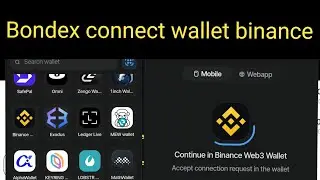 Bondex Connect Wallet darect binance Okex simple method just one click | bondex connect binance