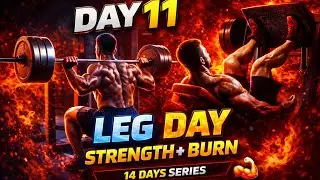 Day 11 – Leg Workout (Strength + Burn) 🔥 | 14 Days Beginner to Intermediate Gym Series