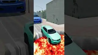 Reverse Big and Small Cars vs Unfinished Road &ndash; BeamNG.drive #shorts #beamngdrive #automobile #usa