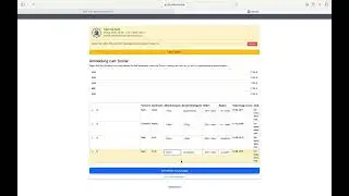 Meldung zum Turnier (Beispiel Tiger-Cup)