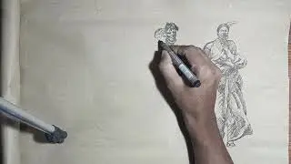 composition drawing ink pen/covid lockdown time in artdrawing#art@somanatabeheraart#drawing #sketch
