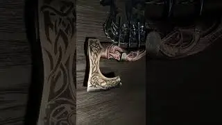 Hand-forged hardened bearded viking axe 
