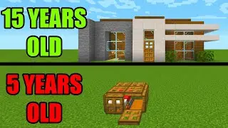 minecraft houses at different ages
