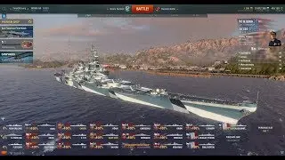 World of Warships Gameplay #24 - USS Iowa - Iowa vs. Bismarck & Lion